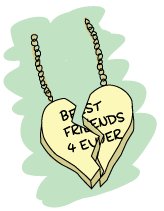 a Best Friends Forever necklace